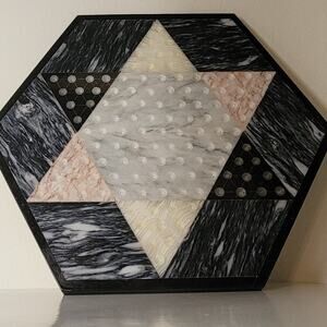 Vintage Marble Stone Chinese Checkers Board